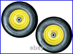 (2) Flat Free Wheel Assemblies 13x5.00-6 Fits John Deere Tca13769