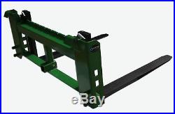 36 Pallet Fork Attachment with 2 Trailer Receiver Hitch fits John Deere Loader
