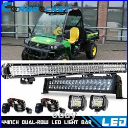 44'' Light Bar +20'' Lower + Cube Pods Fit John Deere Buck Gator RSX XUV 550-865