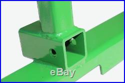 48 Pallet Fork Attachment with 2 Trailer Receiver Hitch fits John Deere Loader