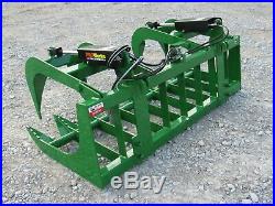 72 Dual Cylinder Root Grapple Bucket Attachment Fits John Deere Tractor Loader