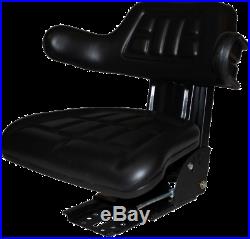 Black Universal Waffle Tractor Suspension Seat Fits Ford / New Holland 5100