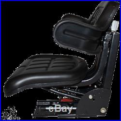 Black Universal Waffle Tractor Suspension Seat Fits Ford / New Holland 5100