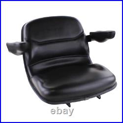 Black Vinyl Seat with Armrests 3283104M1 fits John Deere 790 870 970 990 670 855