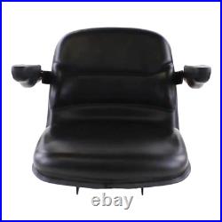 Black Vinyl Seat with Armrests 3283104M1 fits John Deere 790 870 970 990 670 855