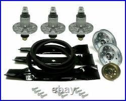 Deck Blade Spindle Belt Idler Kit Combo Set Fits John Deere 155c La130 La140