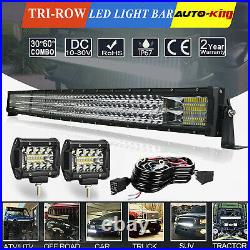 Fit KUBOTA RTV X900 X1100C X1120D 42 LED Light Bar +Auxiliary 4 Lamp Combo Kit