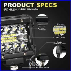 Fit KUBOTA RTV X900 X1100C X1120D 42 LED Light Bar +Auxiliary 4 Lamp Combo Kit