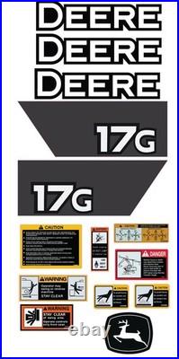 Fits JOHN DEERE 17G Decal Kit mini excavator 3M VINYL / FREE SHIPPING