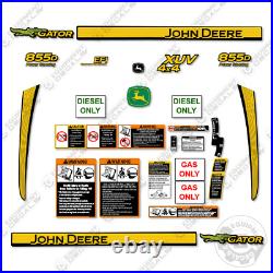 Fits John Deere Gator 855D Decal Kit Utility Vehicle (With Warnings)