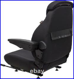 Fits John Deere Loader/Backhoe Seat Assembly Fits Various Models Black Cloth Fits John Deere Loader/Backhoe Seat Assembly Fits Various Models Black Cloth