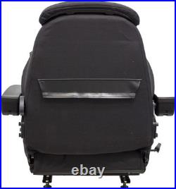 Fits John Deere Loader/Backhoe Seat Assembly Fits Various Models Black Cloth Fits John Deere Loader/Backhoe Seat Assembly Fits Various Models Black Cloth