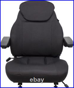 Fits John Deere Loader/Backhoe Seat Assembly Fits Various Models Black Cloth Fits John Deere Loader/Backhoe Seat Assembly Fits Various Models Black Cloth