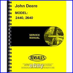 Fits John Deere Service Manual For 2640 Tractor (Includes 2 Volumes)