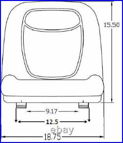 John Deere 15.50 High Back Seat Fits GT225 GT235 GT245 GT255 GT325 OEM#AM131157