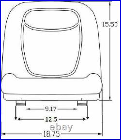 John Deere 15.50 Tall Back Seat WithOP Switch Fits LX266 LX277 LX279 OEM#AM131157