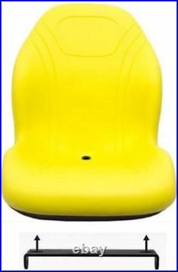 John Deere Yellow Mower Seat WithBracket Fits LX Series LX172 LX176 LX188 ETC