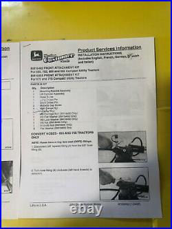 John Deere quick hitch fits 655, 755, 855, 955 used with 47 and 59 snowblower
