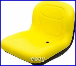 Milsco XB150 Yellow Vinyl Seat 15.5 Tall with Multiple Mounting Fits John Deere