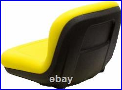 Milsco XB150 Yellow Vinyl Seat 15.5 Tall with Multiple Mounting Fits John Deere