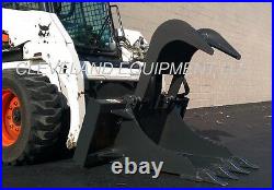 NEW HD STUMP GRAPPLE BUCKET ATTACHMENT for / fits Bobcat Skid Steer Track Loader
