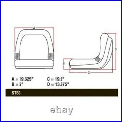 New Seat High Back Yellow Fits John Deere TY15863 TY15863