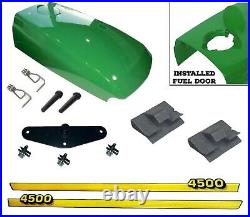 New Upper Hood with Assembled Fuel Door /Catch /Clips Fits John Deere 4500