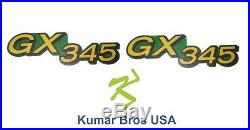 New Upper & Lower Hood/Bumper/LH&RH Stickers Fits John Deere GX345