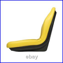 New Yellow HIGH BACK SEAT Fits John Deere VG11696 VG12160 VGA10177 XB180 XB-180