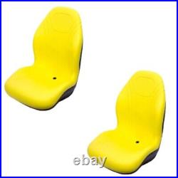 Pair Of High Back Yellow Seats Fits John Deere Gators 855D 850I 625I 825I 4X4 6X