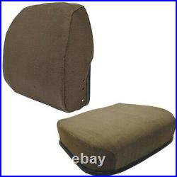 Seat Cushion Set Brown Fabric Fits John Deere 4055 4255 4455 4555 4755 4955