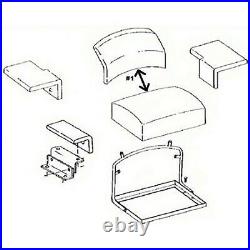 Seat Cushion Set withBack Rest & Bottom Fits John Deere Crawler Dozer 350C 450C