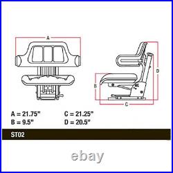 Seat Fits John Deere 2855 2940 2950 2955 3030 3040 3130 3140