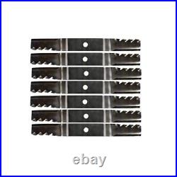 Set of 7 Toothed Mower Blades Fits John Deere 1600 1620 Wide Area Mower TCU51118