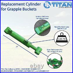 Titan Attachments Replacement Cylinder for Titan Grapple Bucket Fits John Deere