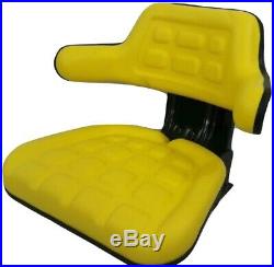 Tractor Seat Yellow Waffle Farm Tractors Universal Fit Spring Suspension #IEP