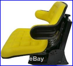 Tractor Seat Yellow Waffle Farm Tractors Universal Fit Spring Suspension #IEP