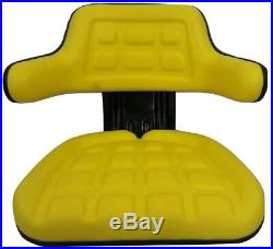 Tractor Seat Yellow Waffle Farm Tractors Universal Fit Spring Suspension #IEP