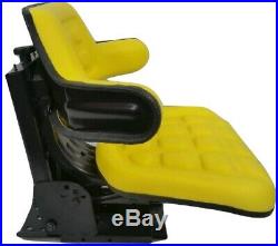 Tractor Seat Yellow Waffle Farm Tractors Universal Fit Spring Suspension #IEP