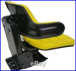 Tractor Seat Yellow Waffle Farm Tractors Universal Fit Spring Suspension #IEP