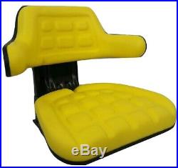 Tractor Seat Yellow Waffle Farm Tractors Universal Fit Spring Suspension #IEP