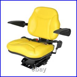 Yellow Big Boy Seat w Armrest Fits John Deere Tractors BBS108YL