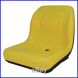 Yellow High Back Seat Fits John Deere Lawn Mower Models 325 335 345 415 425