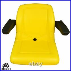 Yellow High Back Seat with Armrests fits John Deere 650 750 850 950 1050 Tractor