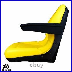 Yellow High Back Seat with Armrests fits John Deere 650 750 850 950 1050 Tractor