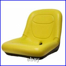 Yellow Low Back Seat Fits John Deere Mower 130 160 165 170 175 180 185