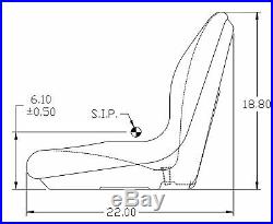 Yellow Seat Fits John Deere Farm Utility Tractors 5205, 5105 #bv