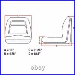 Yellow Vinyl Seat Fits John Deere Replaces AM144591 Yellow Vinyl Seat Fits John Deere Replaces AM144591