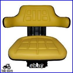 Yellow Waffle Style Suspension Tractor Seat Fits John Deere 2350 2355 2440